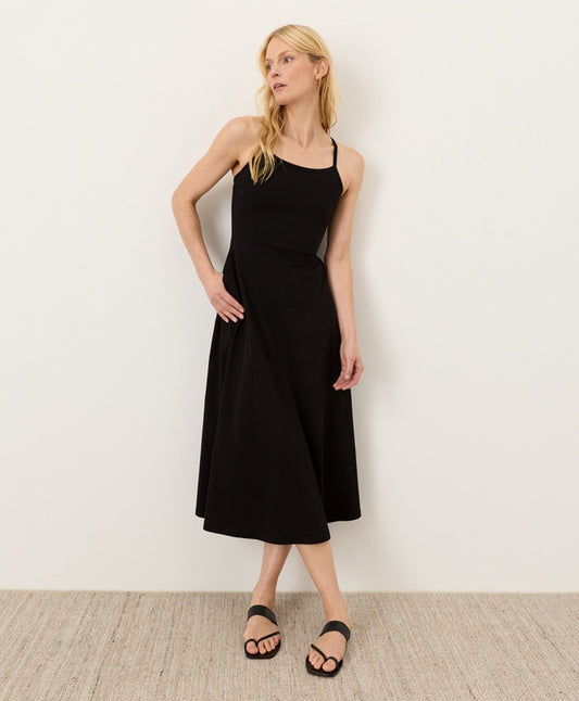 Organic Fit & Flare Midi Dress