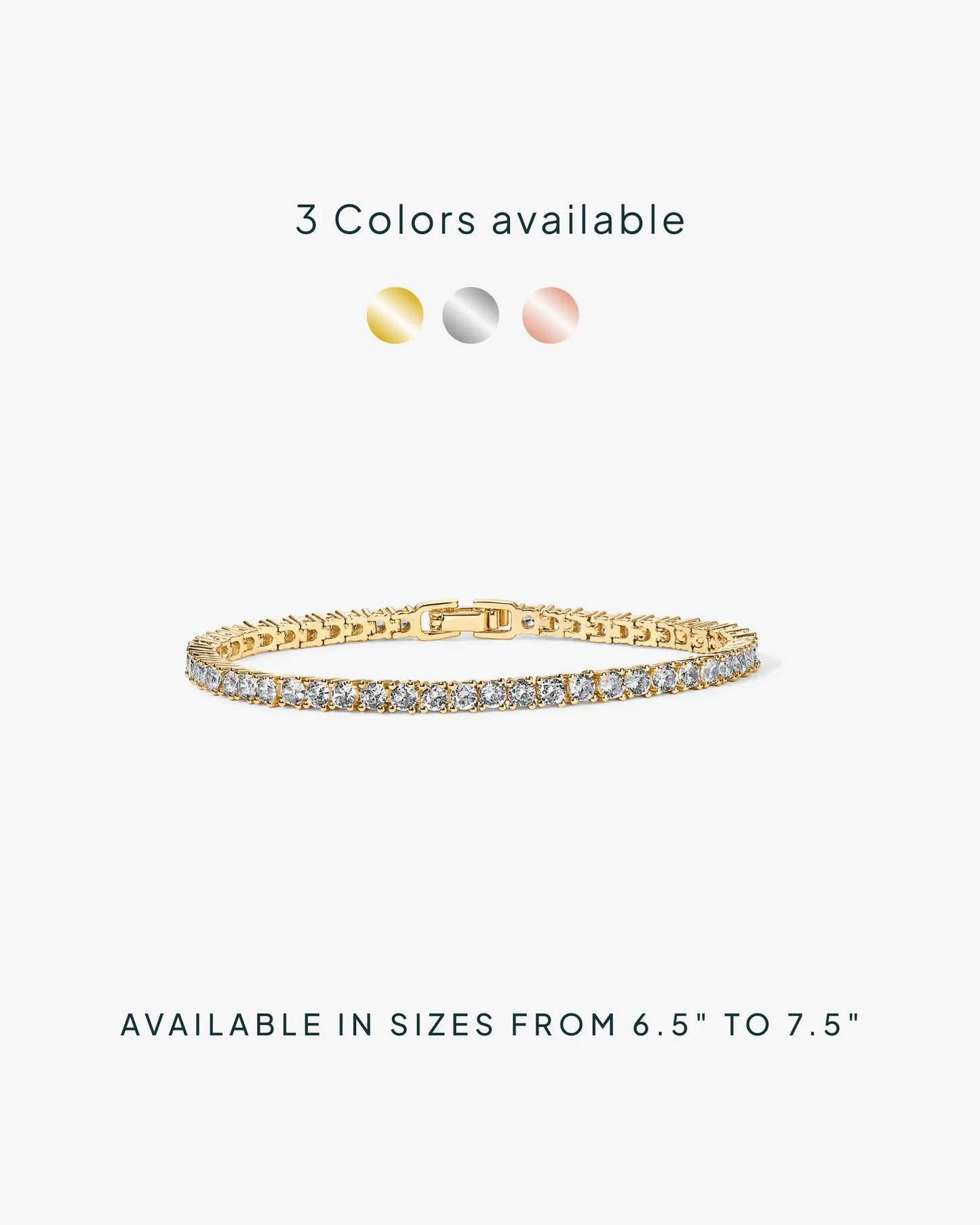 Simple tennis bracelet