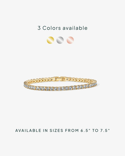 Simple tennis bracelet