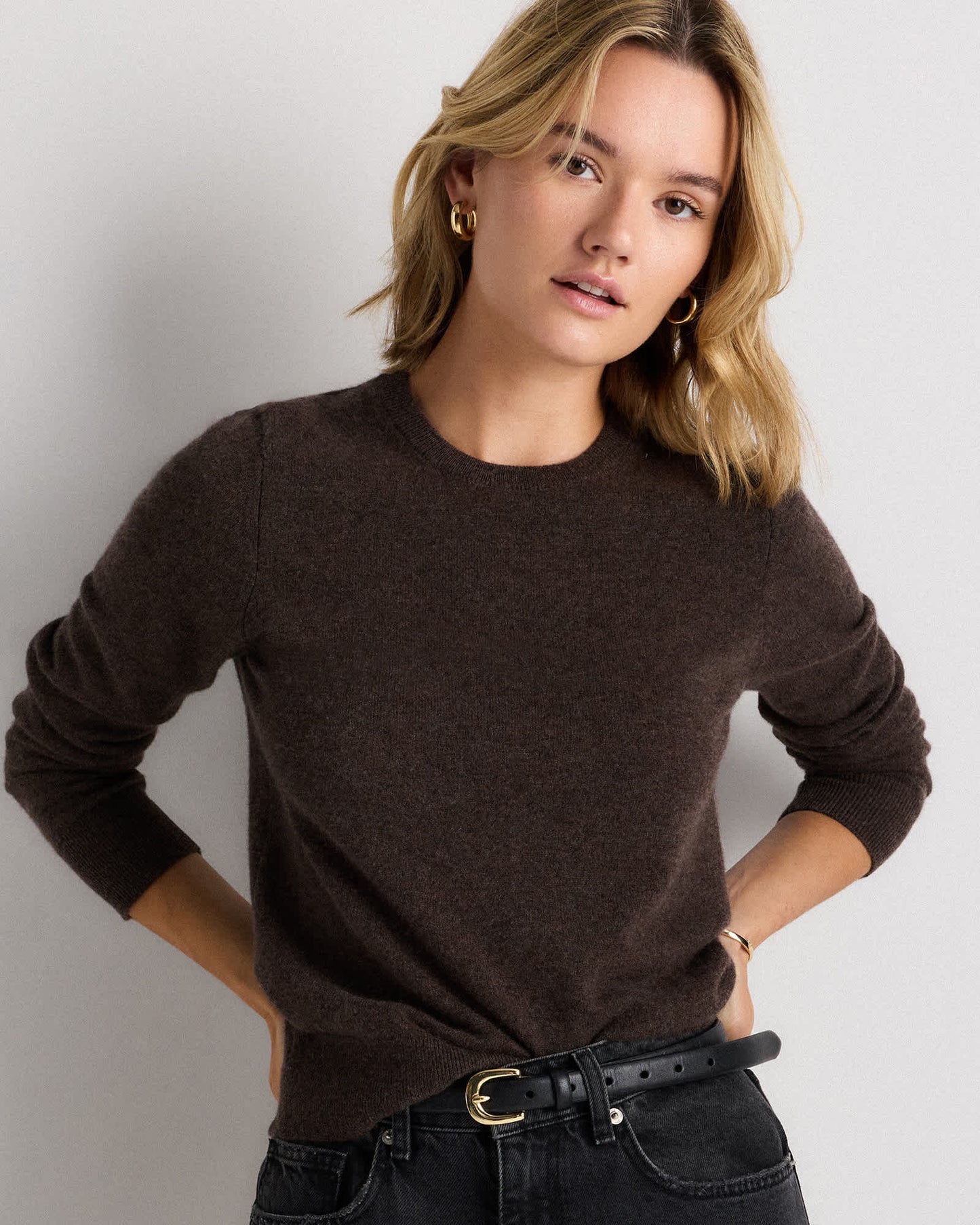 Basic soft long-sleeved sweater