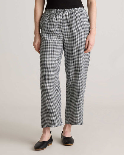 High-waisted loose linen pants