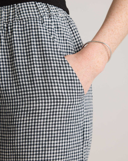 High-waisted loose linen pants
