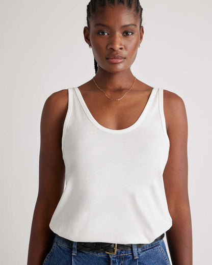 Cotton Modal Double Scoop Neck Tank 3 Pack Bundle