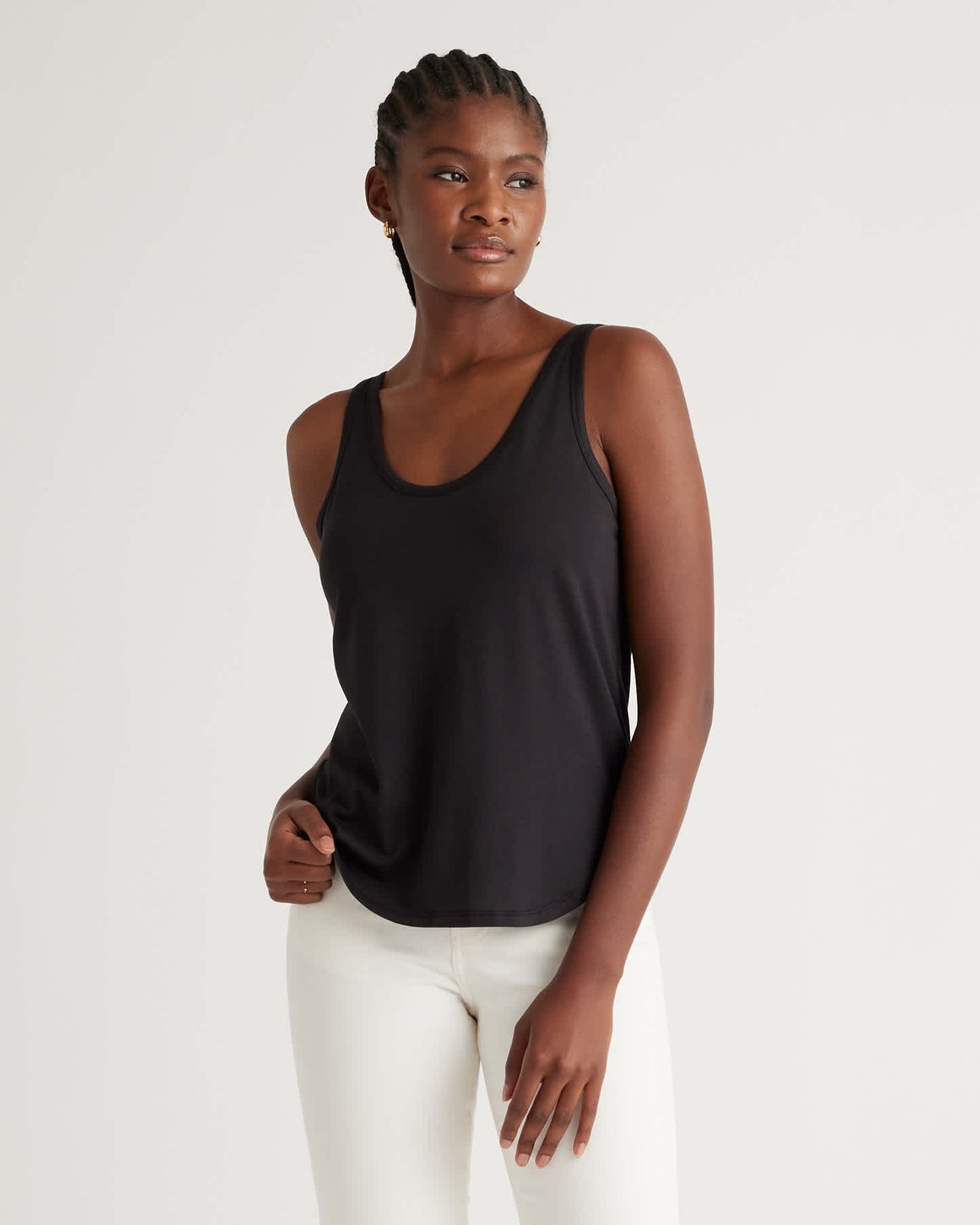 Cotton Modal Double Scoop Neck Tank 3 Pack Bundle