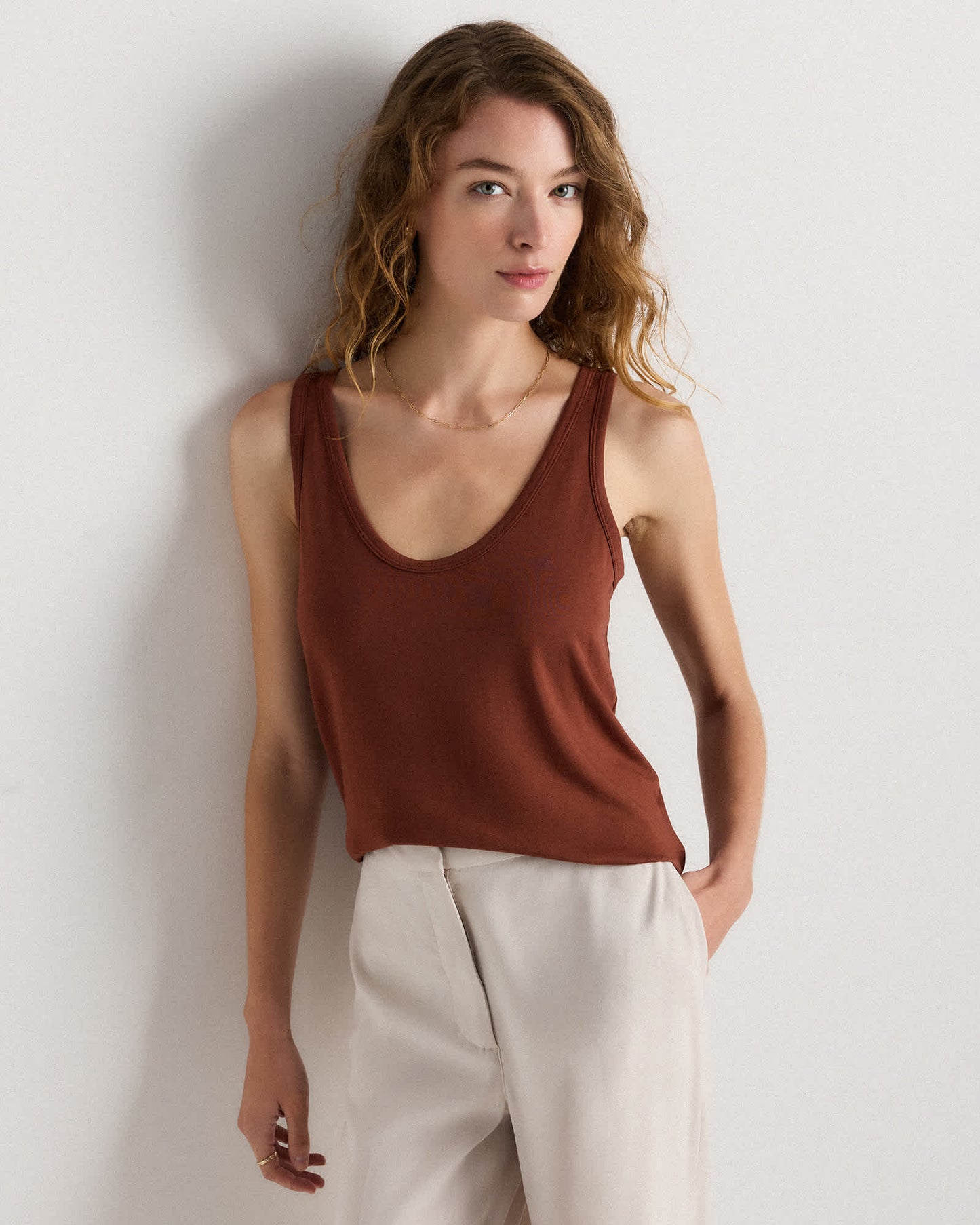 Cotton Modal Double Scoop Neck Tank 3 Pack Bundle