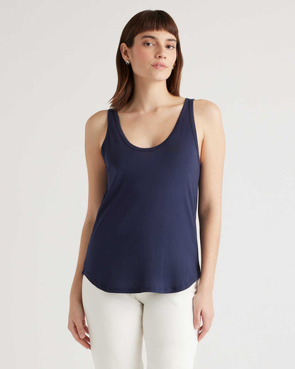 Cotton Modal Double Scoop Neck Tank 3 Pack Bundle