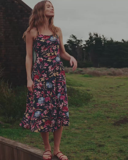 Organic Fit & Flare Midi Dress